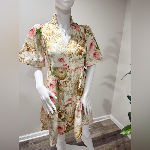 Tuckernuck Crawford Dress M Sun Faded Floral Mini Ruffle Cotton Dress NWT - Picture 10 of 13